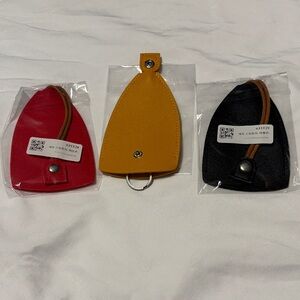 NWT  Set of Three  Key Holders in Red, Yellow, and Black